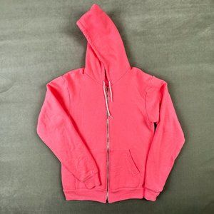 AMERICAN APPAREL - F497 Hot Pink Hoodie UNISEX Medium